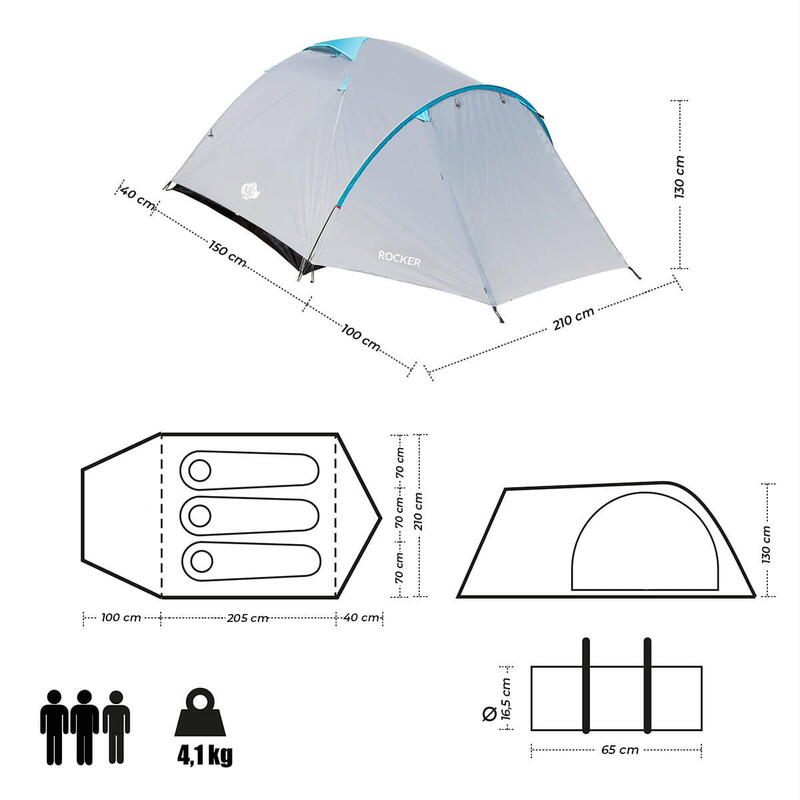 Tente de camping Rocker Nils Camp NC6013