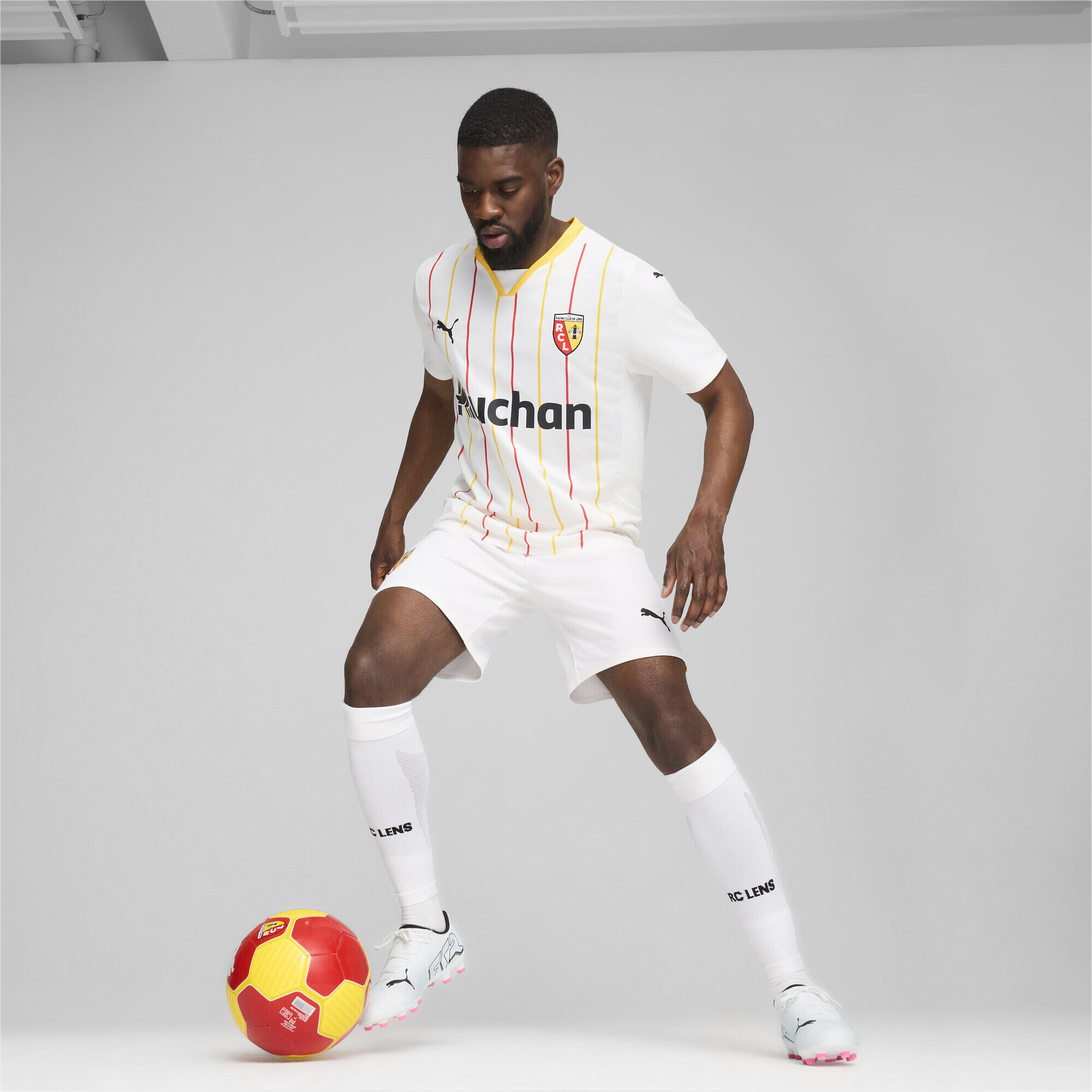 Shorts RC Lens 24/25 da uomo PUMA White Black 4/7