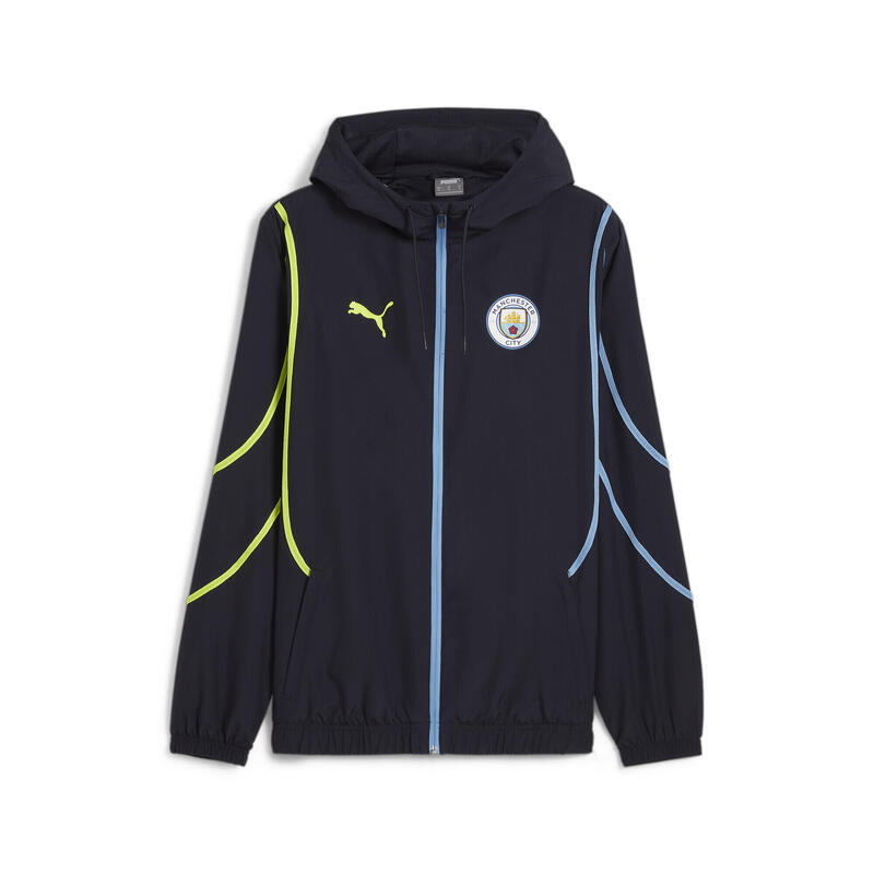 Chaqueta prepartido tejida Manchester City PUMA New Navy Yellow Glow Blue