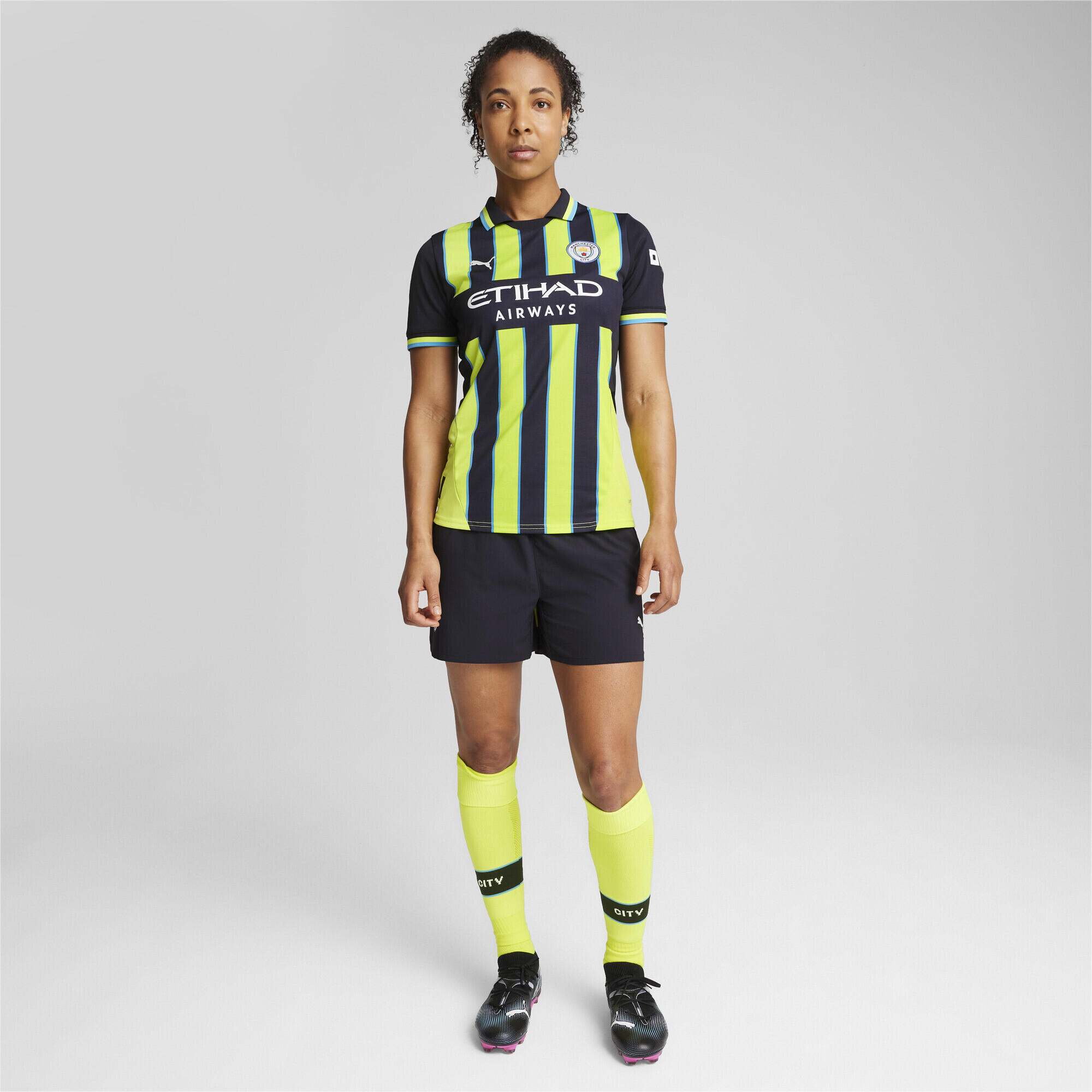 Maillot Away 24/25 Manchester City Femme PUMA New Navy Yellow Glow Blue 6/7