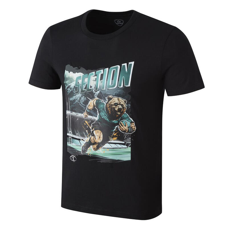 Camiseta Negra Supporter "bear" Section Paloise 2024/2025 Adulto