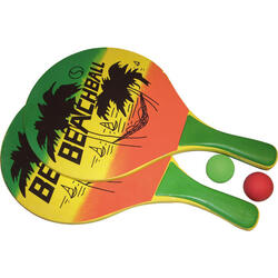 Raquette de tennis de plage - Tropical orange adulte