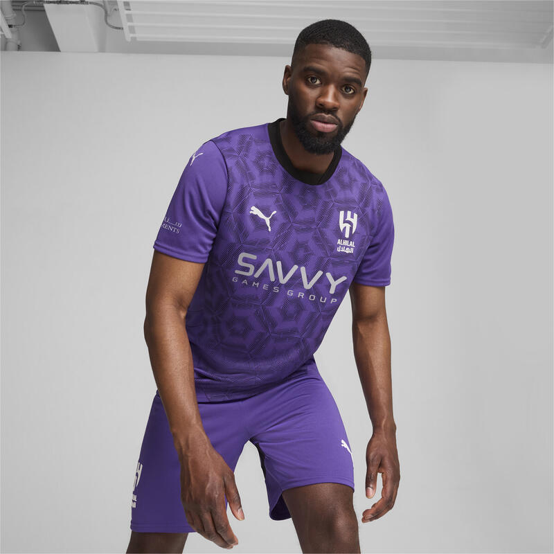 Pánksé fotbalové kraťasy Al Hilal Saudi F.C. 24/25 PUMA Team Violet Black Purple