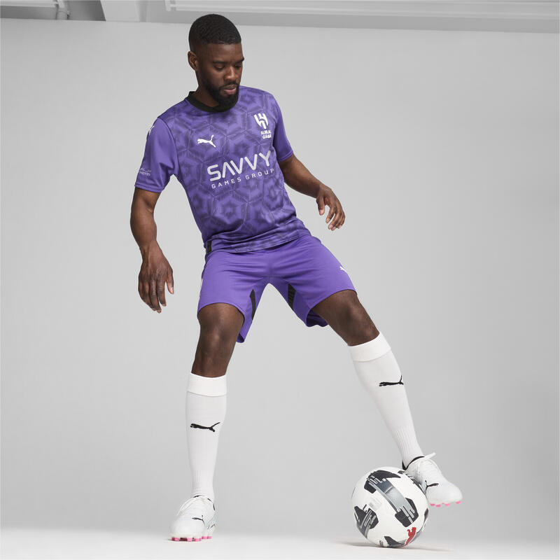 Pánksé fotbalové kraťasy Al Hilal Saudi F.C. 24/25 PUMA Team Violet Black Purple