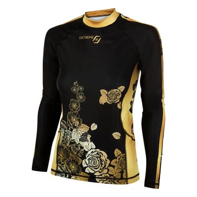 Rashguard met lange mouwen voor dames mma extreme hobby rose