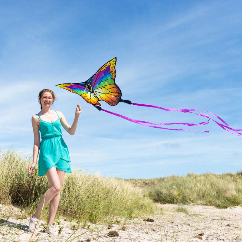 Papagaio para crianças HQ Butterfly Kite Rainbow 102223 Rainbow 95 x 120 cm 2/7