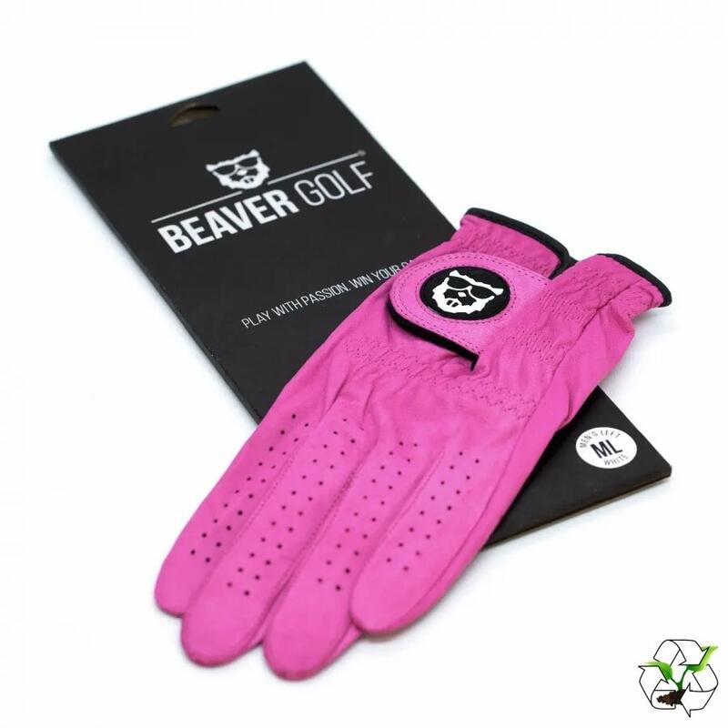 Guanto da golf per mano sinistra Beaver Golf Original Pink