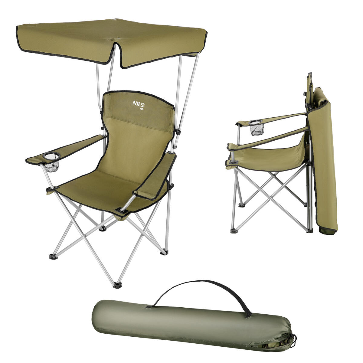 Campingstoel met zonnescherm Nils Camp NC3087 2/7