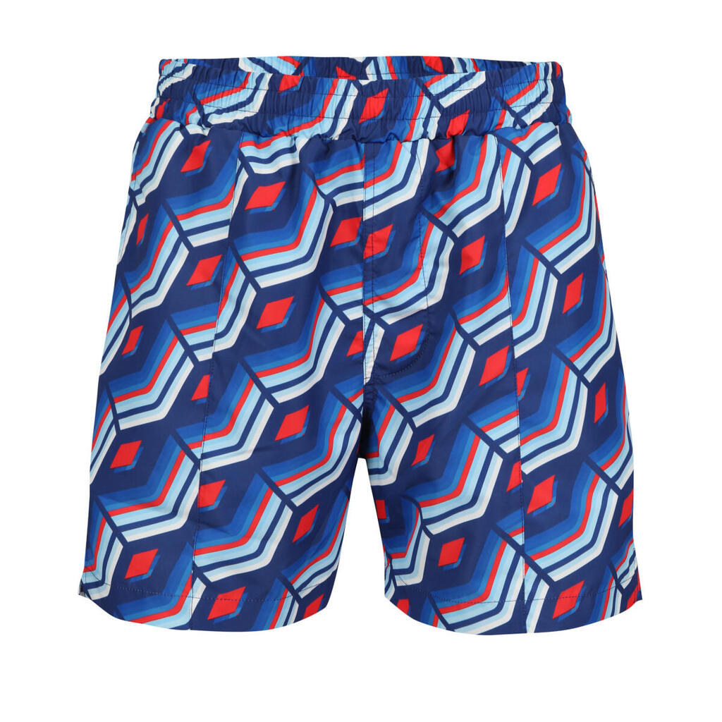 Umbro Men's Printed Quetzale Blue Swim Shorts