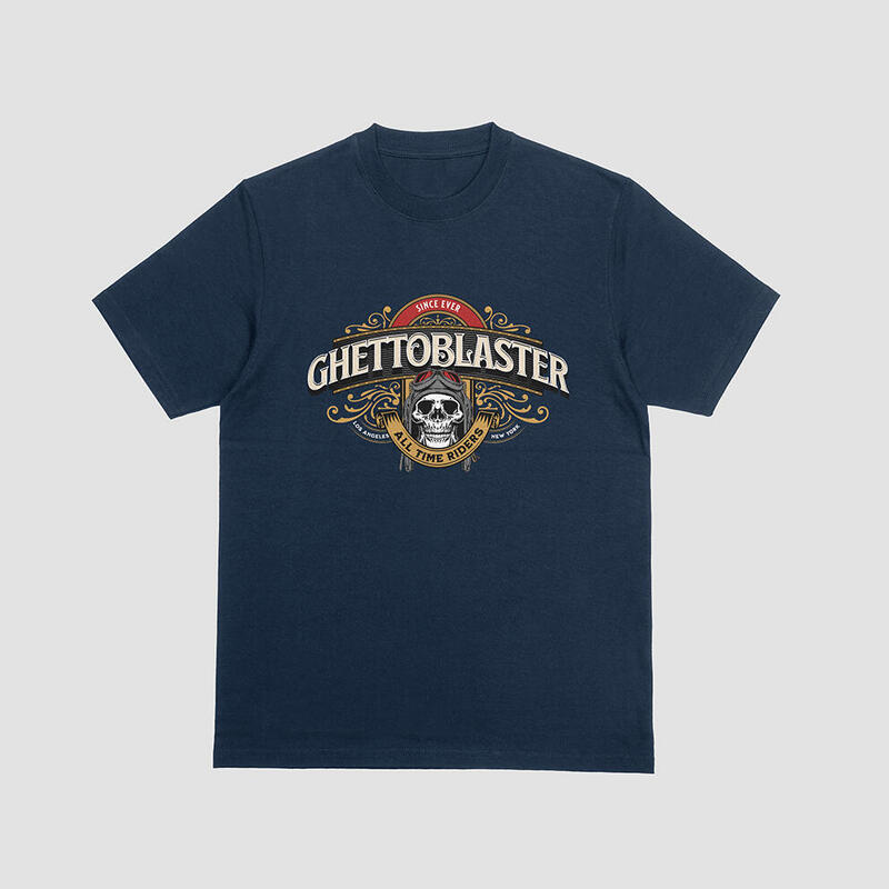 Camiseta Manga Corta Unisex Ghettoblaster Motorbike navy