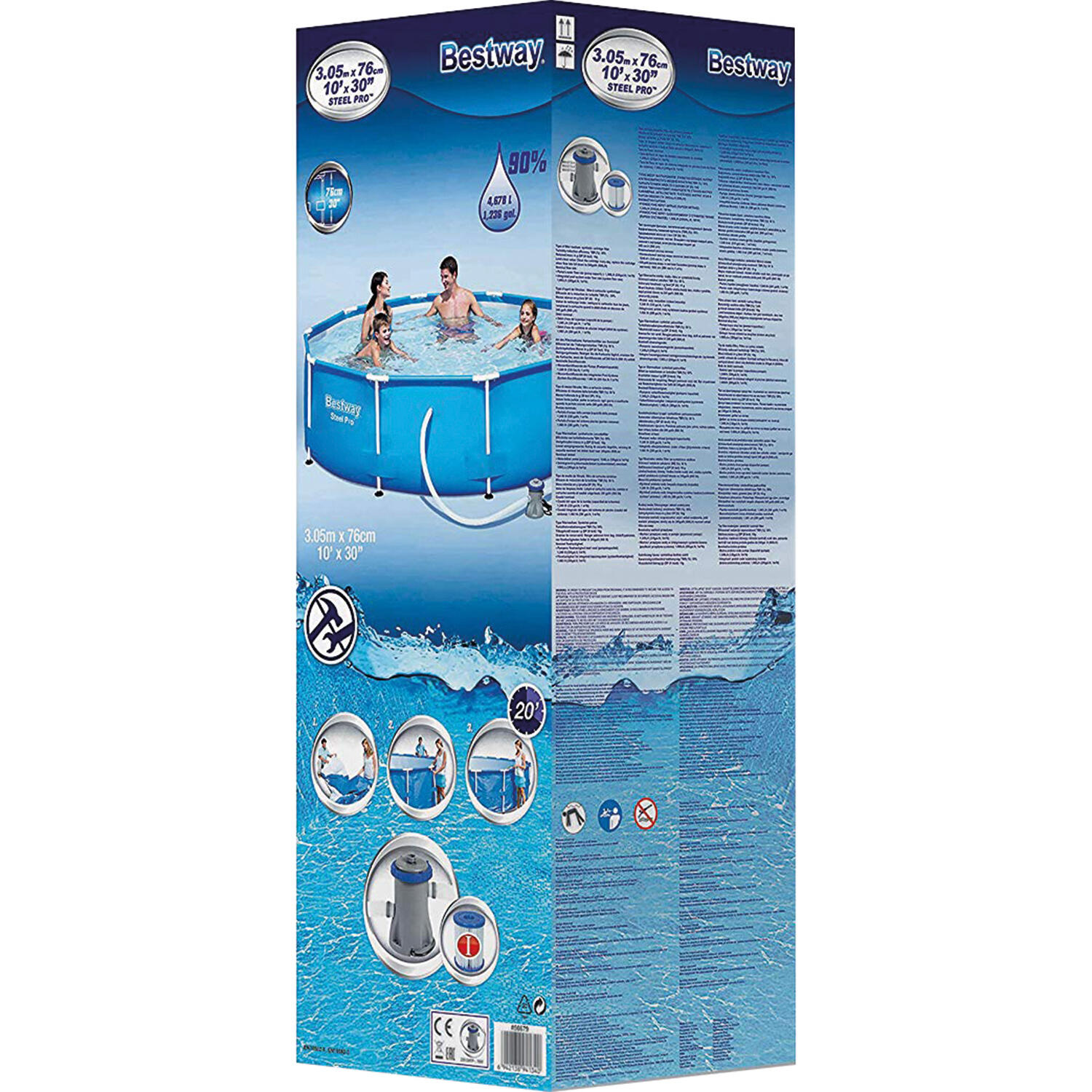 Bestway Steel Pro zwembad + filterpomp 305 cm 2/5