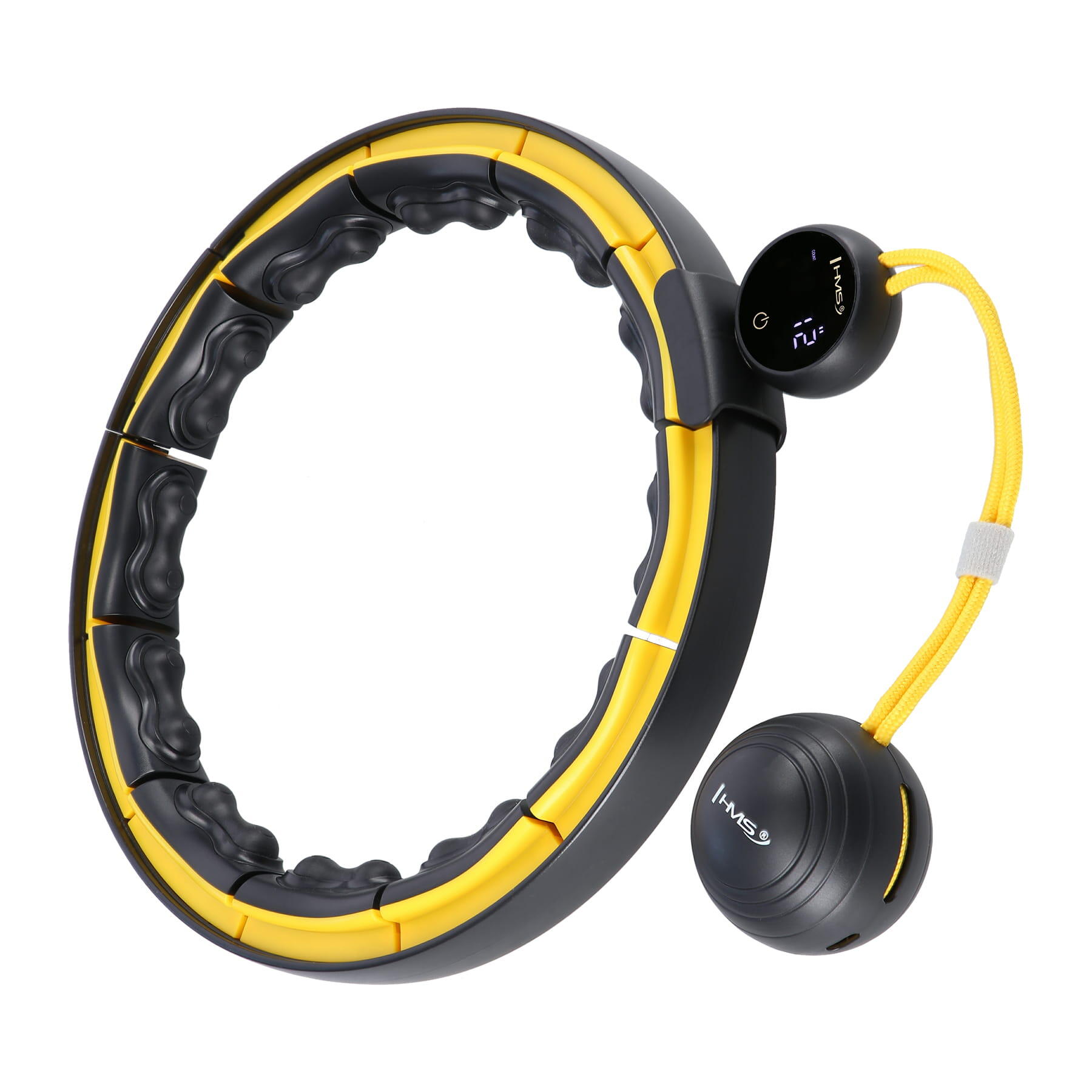 Hms - Hula Hop Avec Aimants Tpe-pubs Et Poids+ Hms Payeur Hhm21 - Hula Hoop - Jaune|noir - Taille Unique - Decathlon
