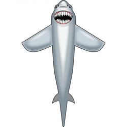 Cerf-volant monofil - Hq - requin blanc 210cm x 144cm