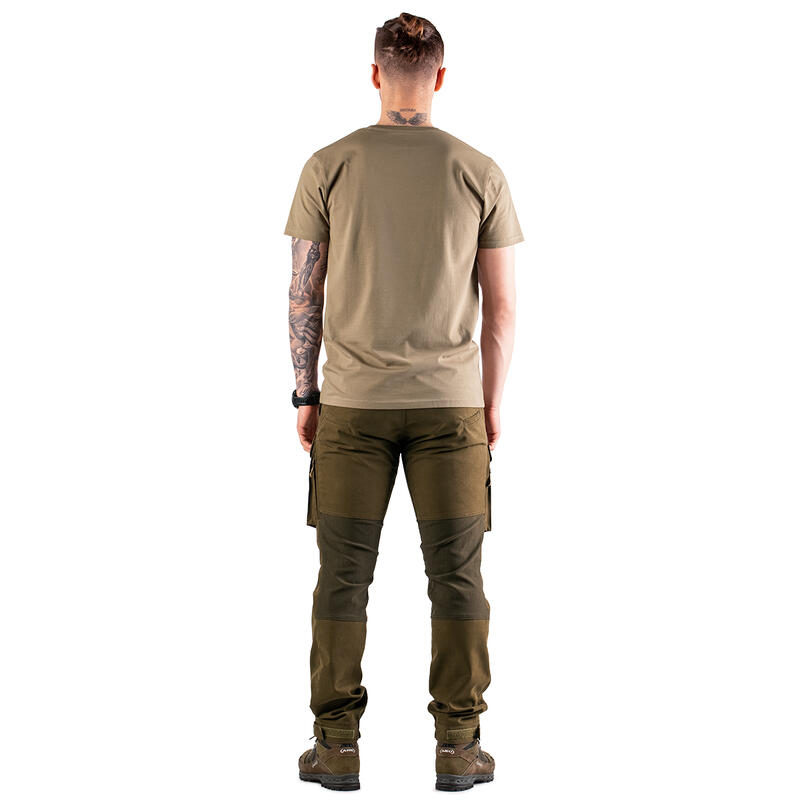 T-shirt myśliwski męski Tagart FNT Duckhunt Beige z nadrukiem