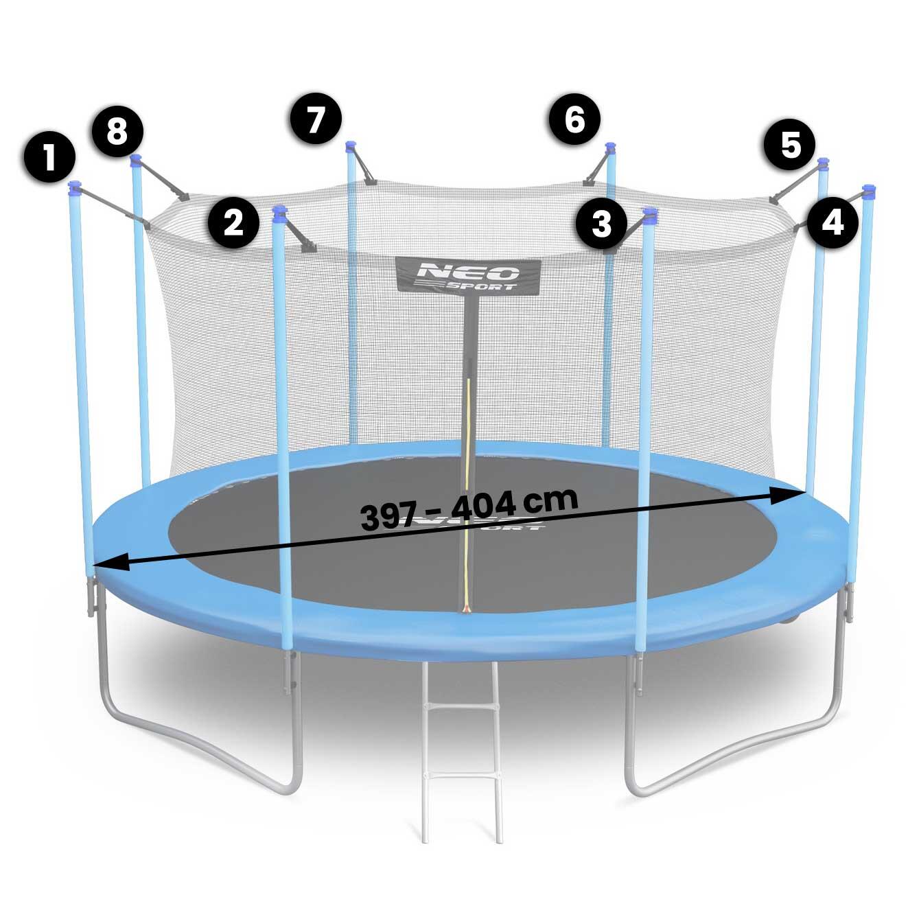 Siatka wewnętrzna do trampoliny ogrodowej Neo-Sport 13ft 3/3