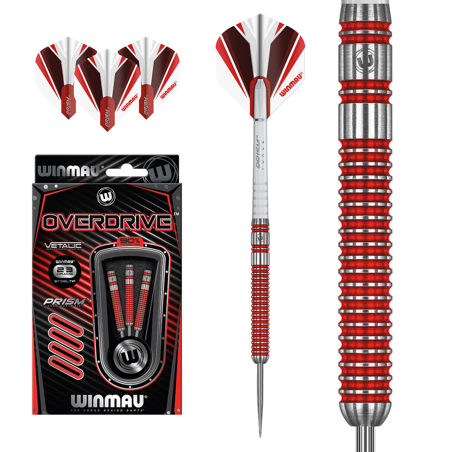 Overdrive fléchettes point en acier 23gr 5/6