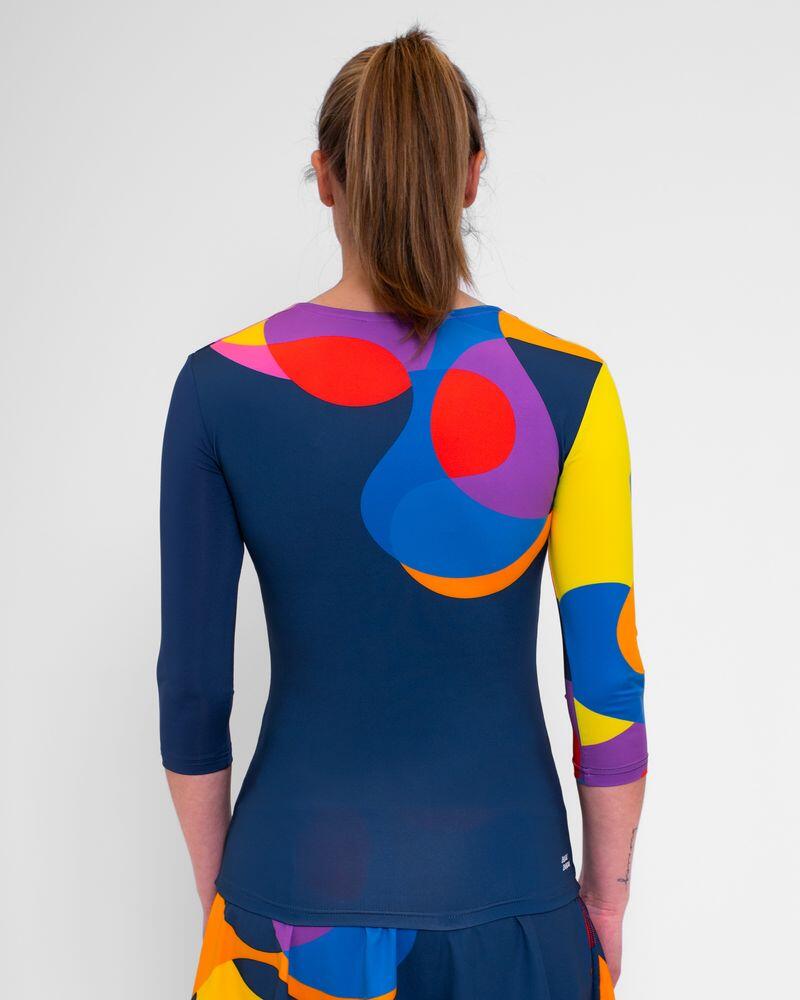 Camiseta Bidi Badu Twiggy V-Neck Azul Oscuro Mix Mujer 2/5