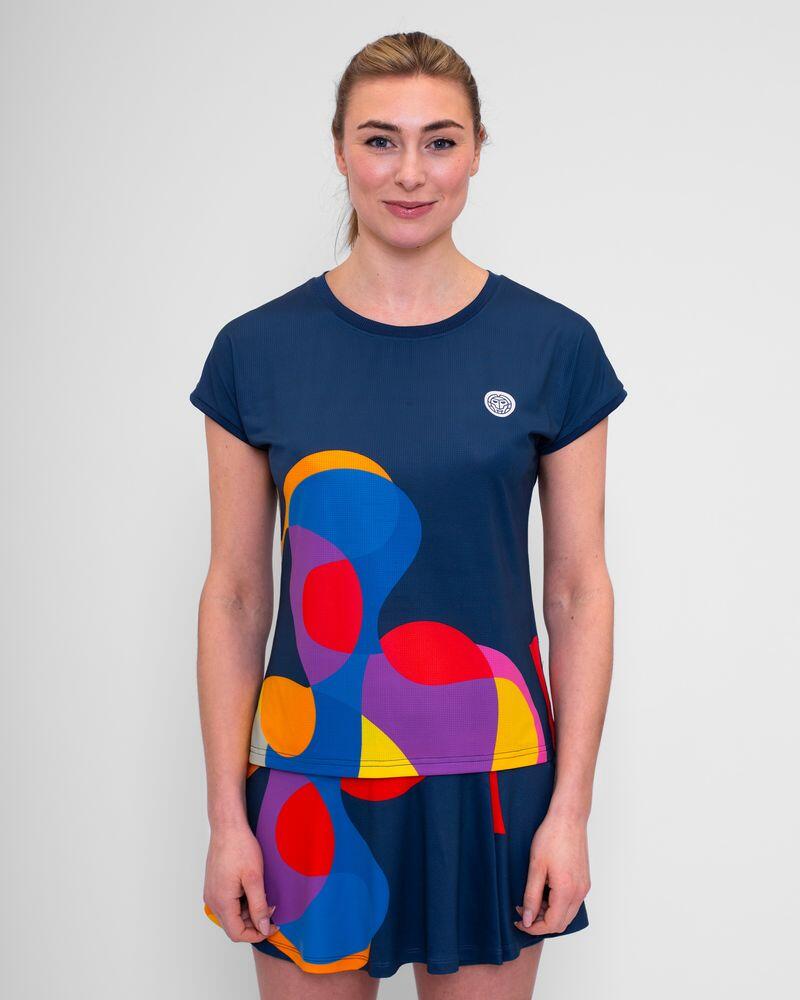 Camiseta Bidi Badu Twiggy Capsleeve Azul Oscuro Mix Mujer 1/5