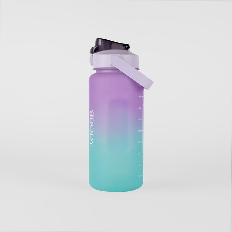 Motivational drink bottle 2L - multicolor