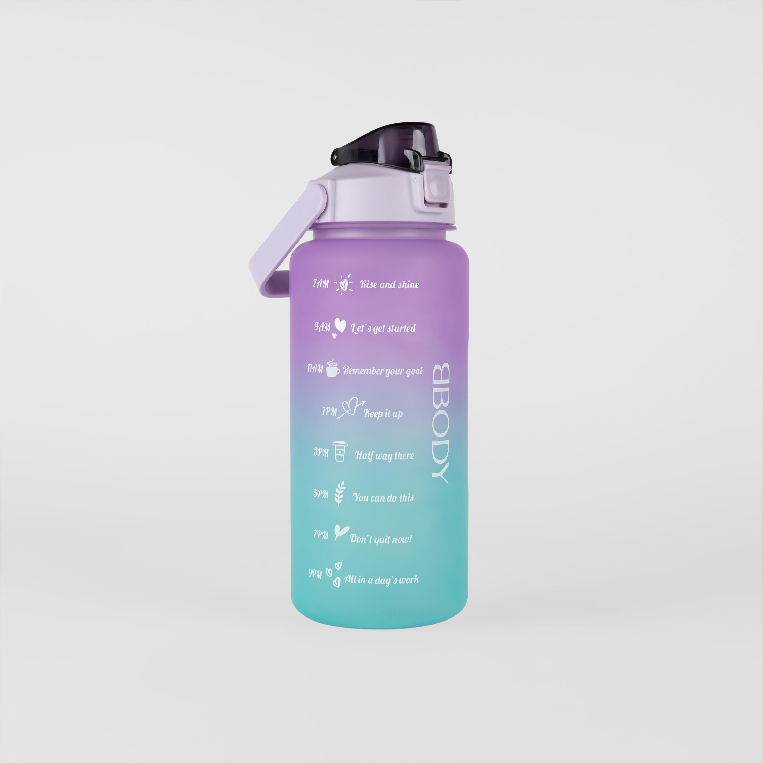 Motivational drink bottle 2L - multicolor 5/5