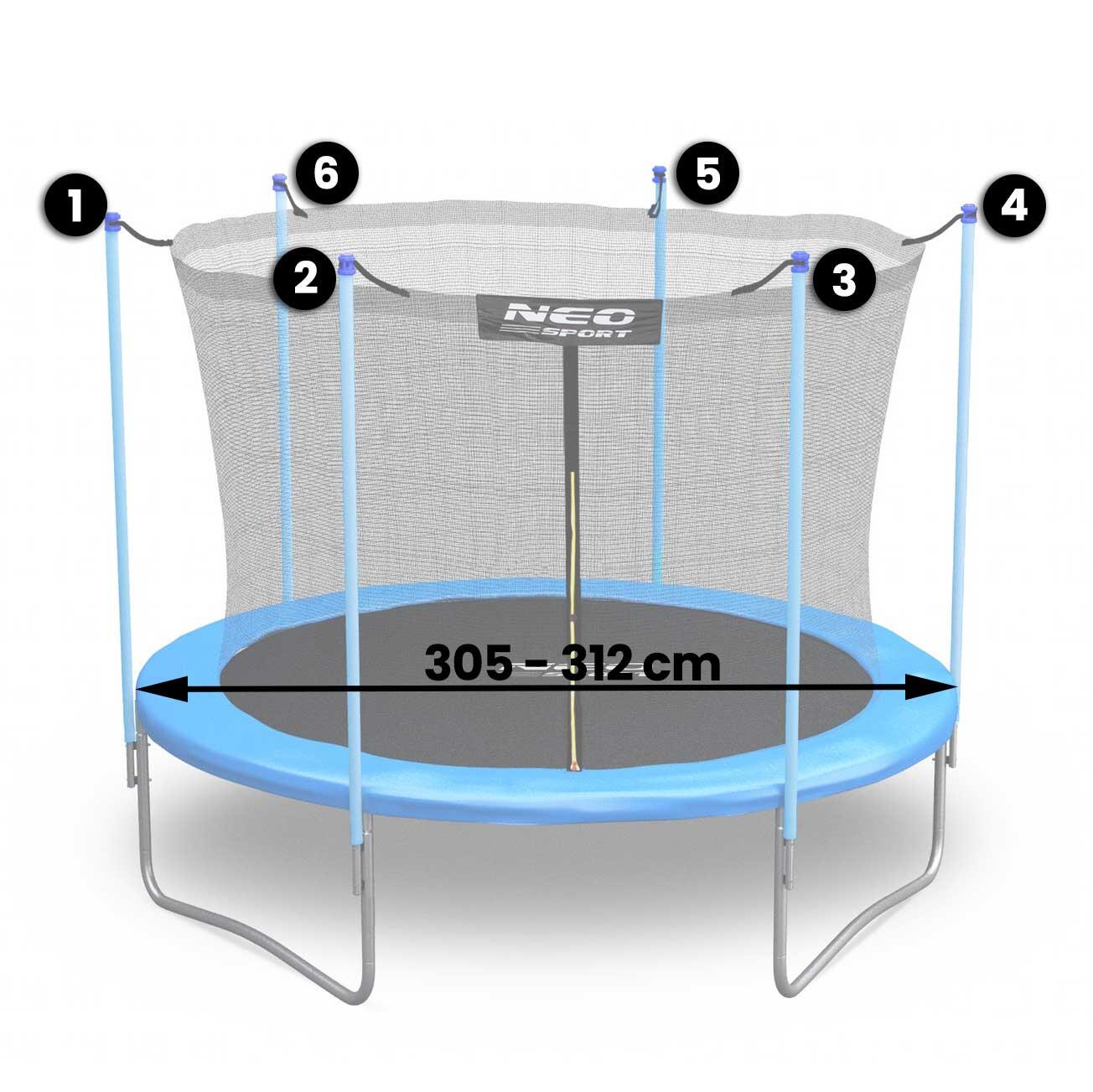 Binnennet voor een Neo-Sport trampoline van 312 cm (10 ft) 3/3
