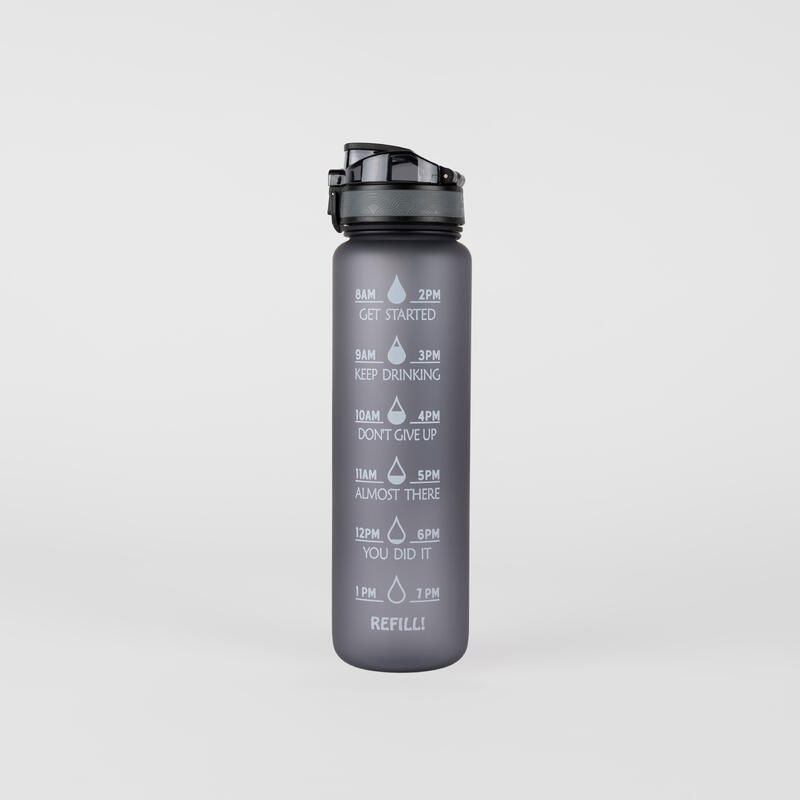 Motivation drink bottle 1L - zwart