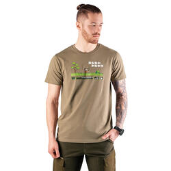 T-shirt de chasse pour homme Tagart FNT Duckhunt Beige avec imprimé