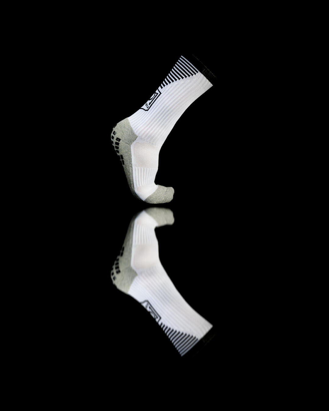 Chaussette antidérapante blanche football 2/4