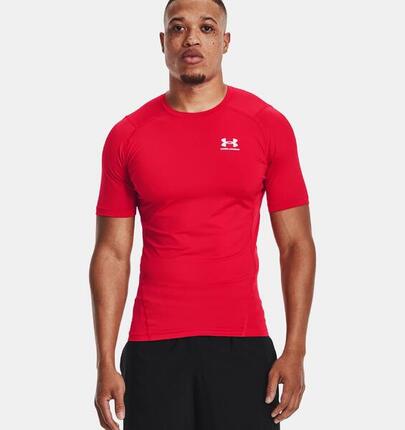 T-shirt lycra à manches courtes Under Armour HeatGear® Homme Gris carbone