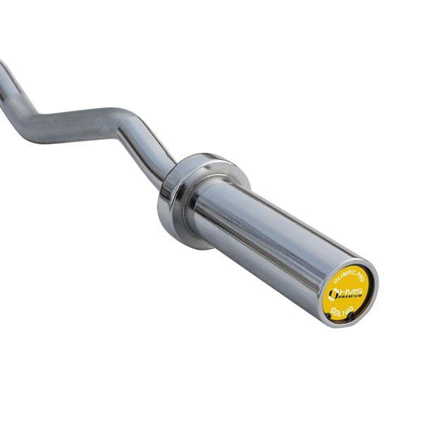 Gryf olimpijski łamany 1200 mm GOL16 + zaciski LOCK JAW BLACK HMS Premium