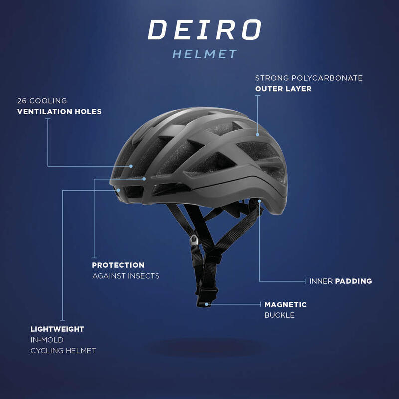 Wielrenhelm Fietshelm Volwassenen Groen Deiro