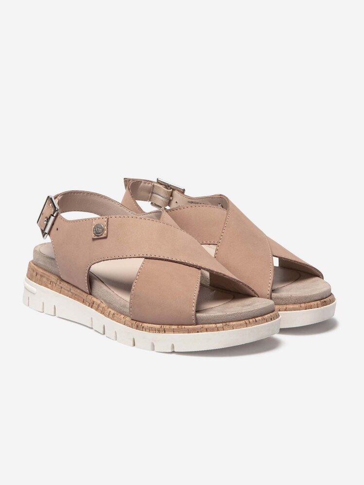 Sandales compensées Femme - ZELENNA Beige 2/5