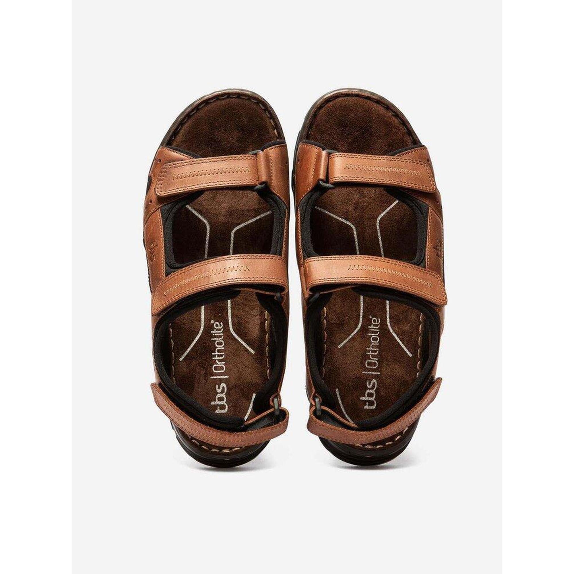 Sandales plates Homme - JOHALIN Tan