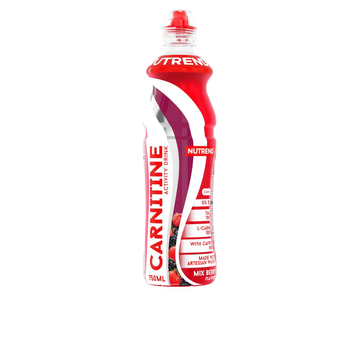 NUTREND Sportovní nápoj CARNITINE ACTIVITY DRINK WITH CAFFEINE, 750 ml, mix berry