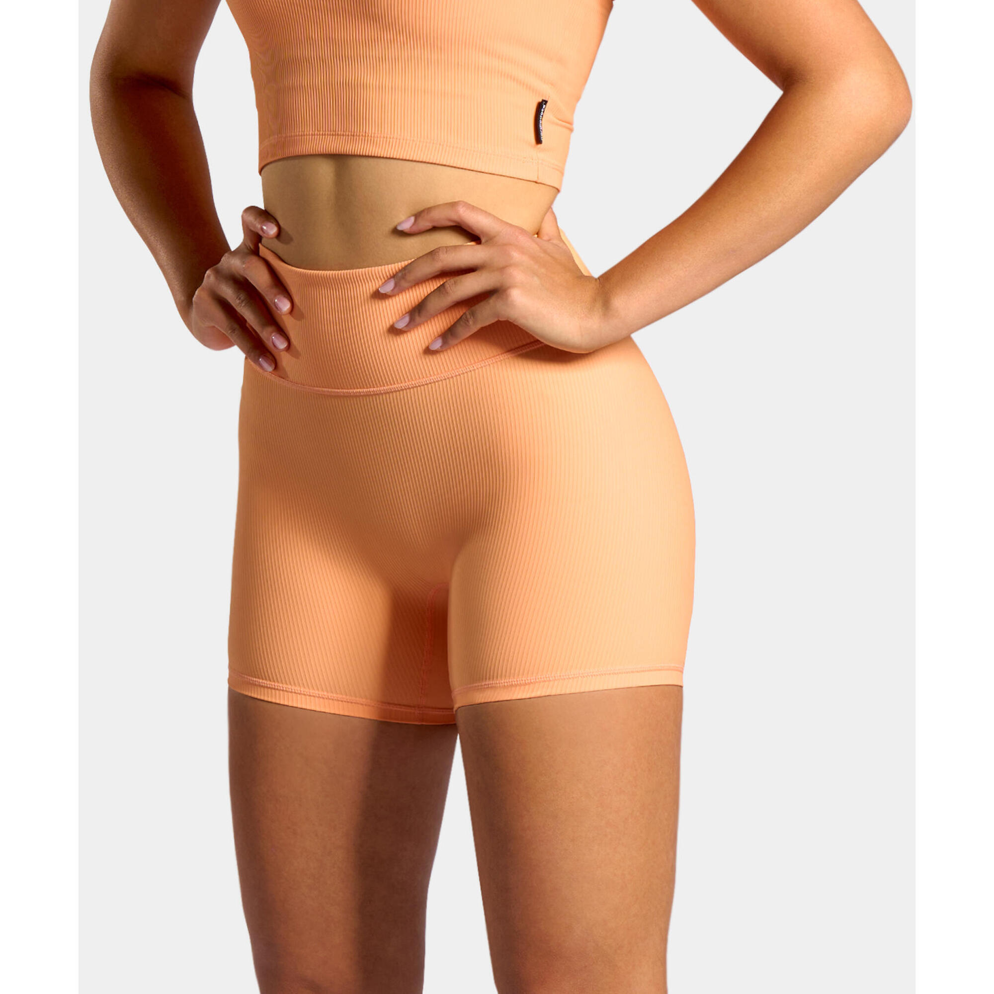 Nordicdots - Femmes Tennis/padel Shorts Côtelé Soleil Orange - Short - Orange - Decathlon