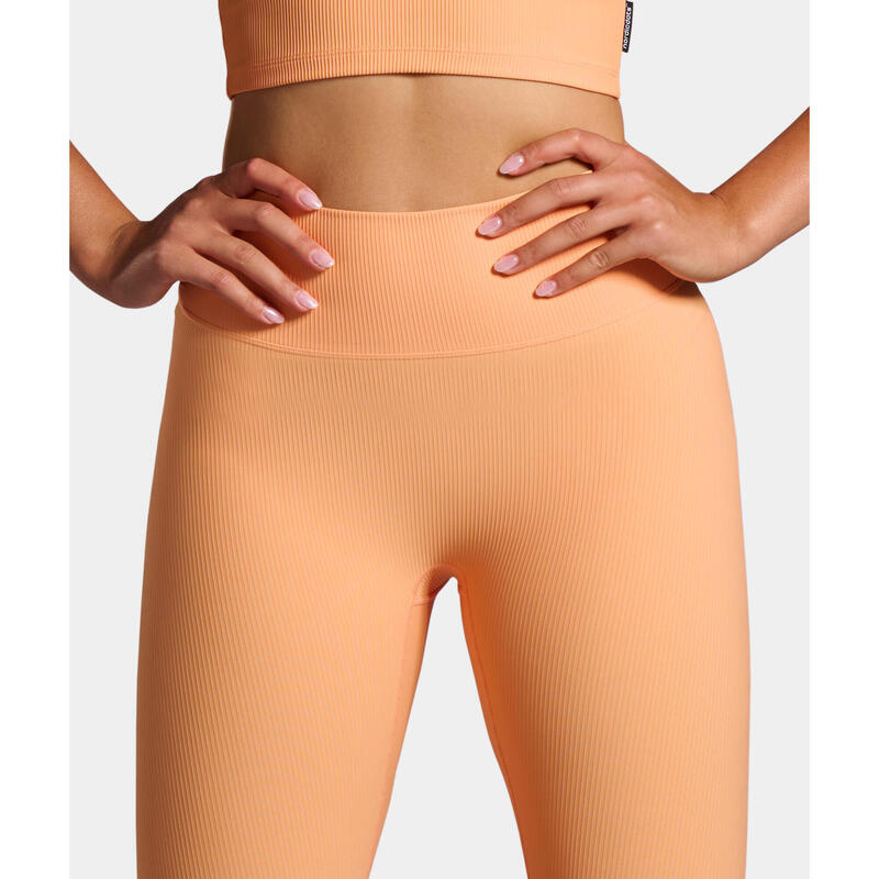 Legging côtelé soleil orange