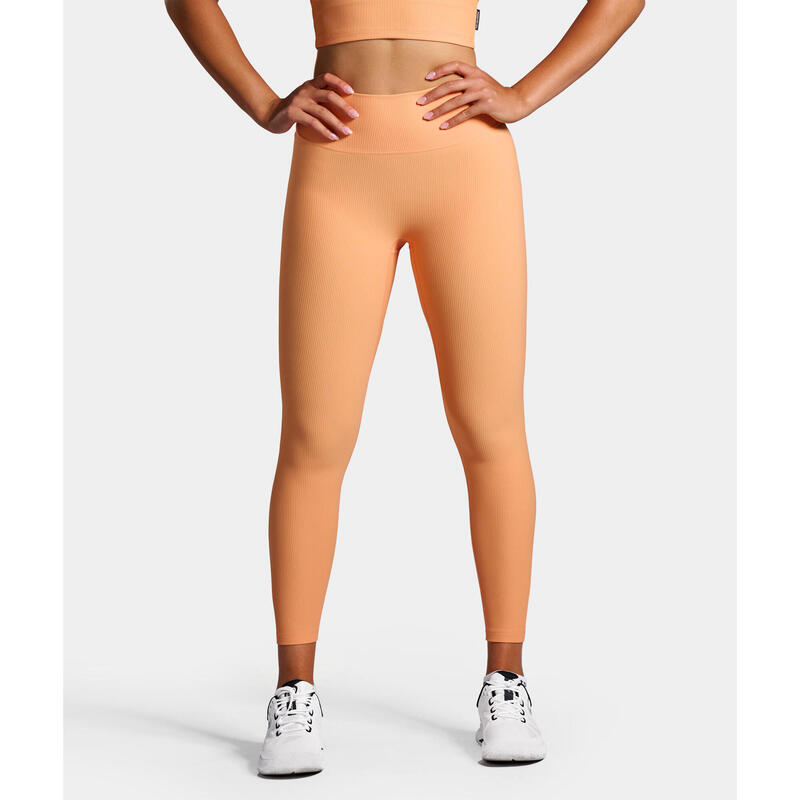 Legging côtelé soleil orange