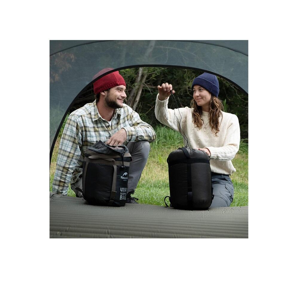 Saco-cama tipo envelope da série U com capuz da Naturehike 3/7