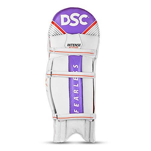 DSC Intense Attitude Cricket Batting Legguard | Farbe: Weiß, Lila | Jungen 2/5