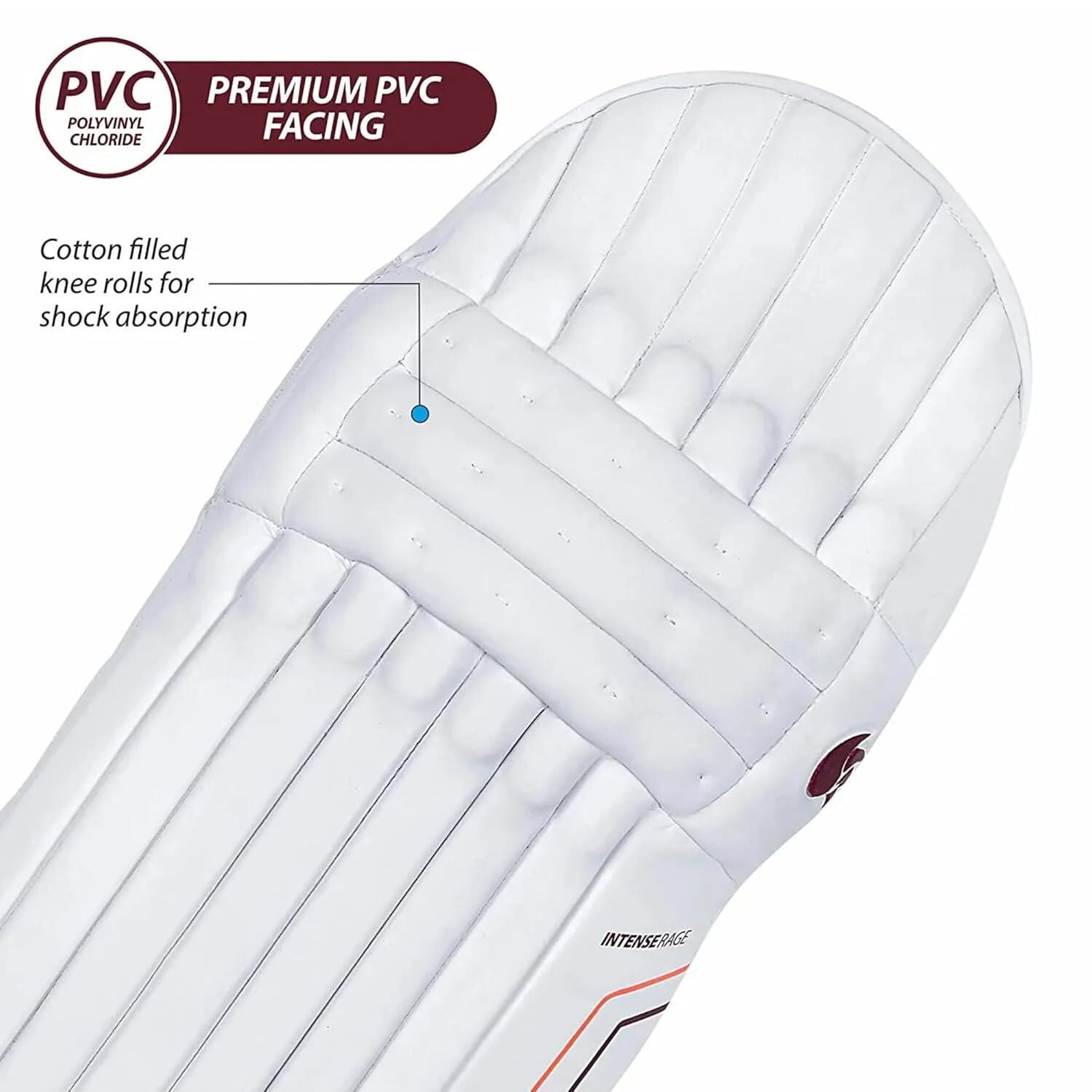 DSC Intense Rage Cricket Batting Legguard | Farbe: Weiß | Jungen, Linkshänder 4/5