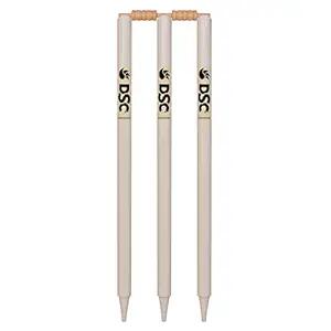 DSC Duco Finish Cricket Stümpfe Set mit Bails | Holz | Größe: Voll