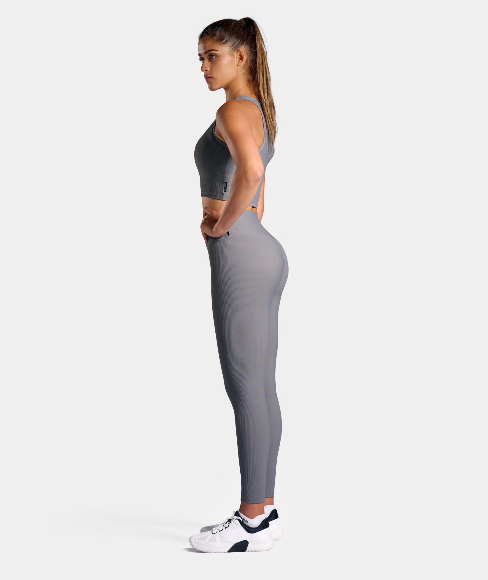Legging côtelé Femmes gris acier 2/2