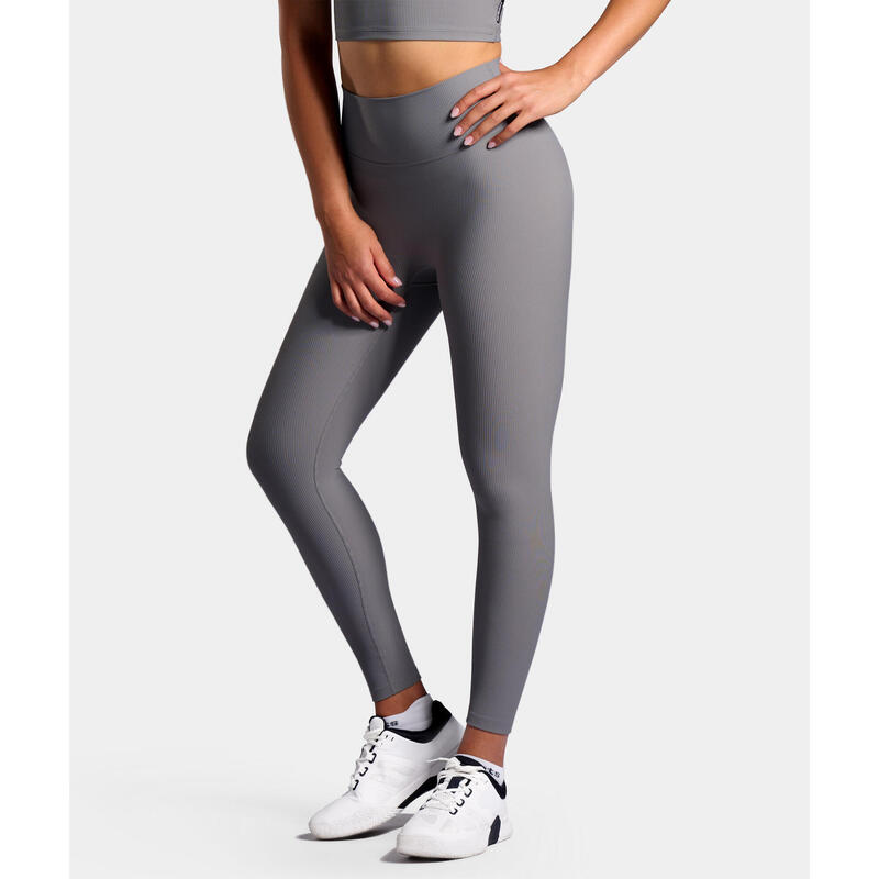 Rib Leggings Dames staalgrijs