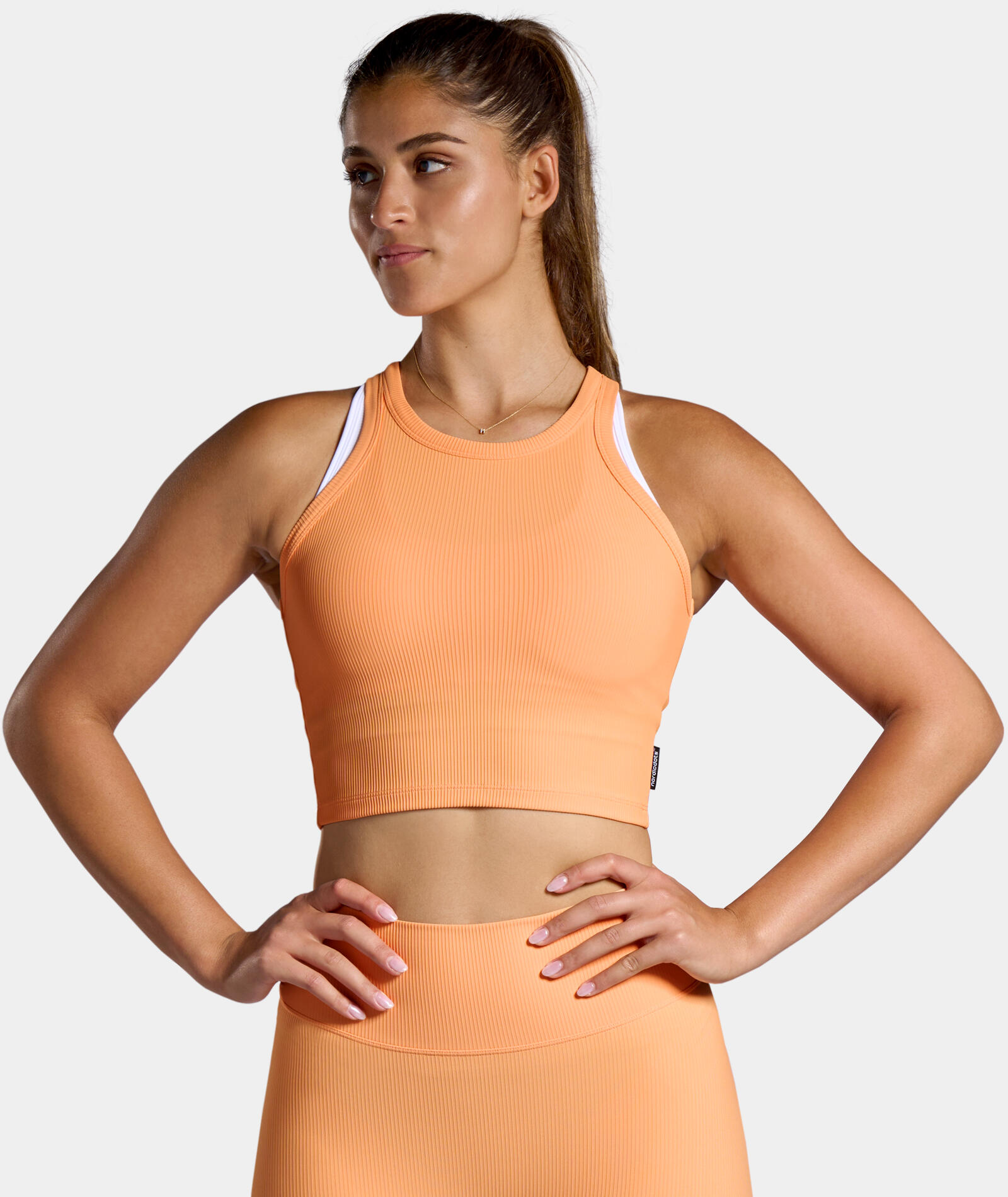 NORDICDOTS Women's Rib Tank-Top Tennis/Padel  Sun Orange
