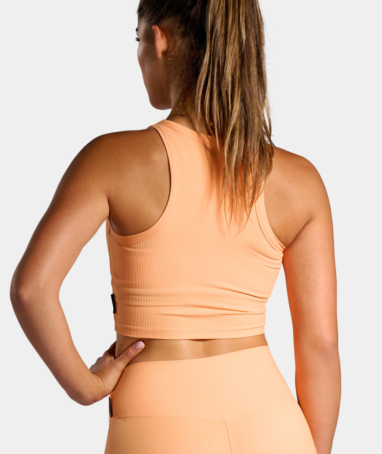 Ripp Tank-Top Frauen Sonne orange 2/4