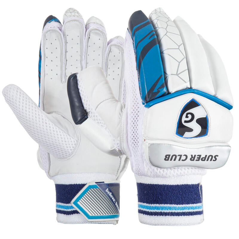 SG SG Super Club Cricket Batting Gloves | Farbe: Weiß | Größe: Junior LH