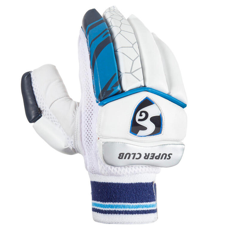 SG Super Club Cricket Batting Gloves | Farbe: Weiß | Größe: Junior LH 2/3