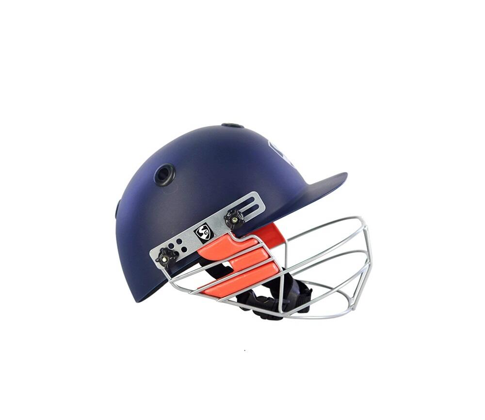 SG SG OPTIPRO Cricket Helmet | Navy Blue | Size: Large | Adjustable Steel Grill