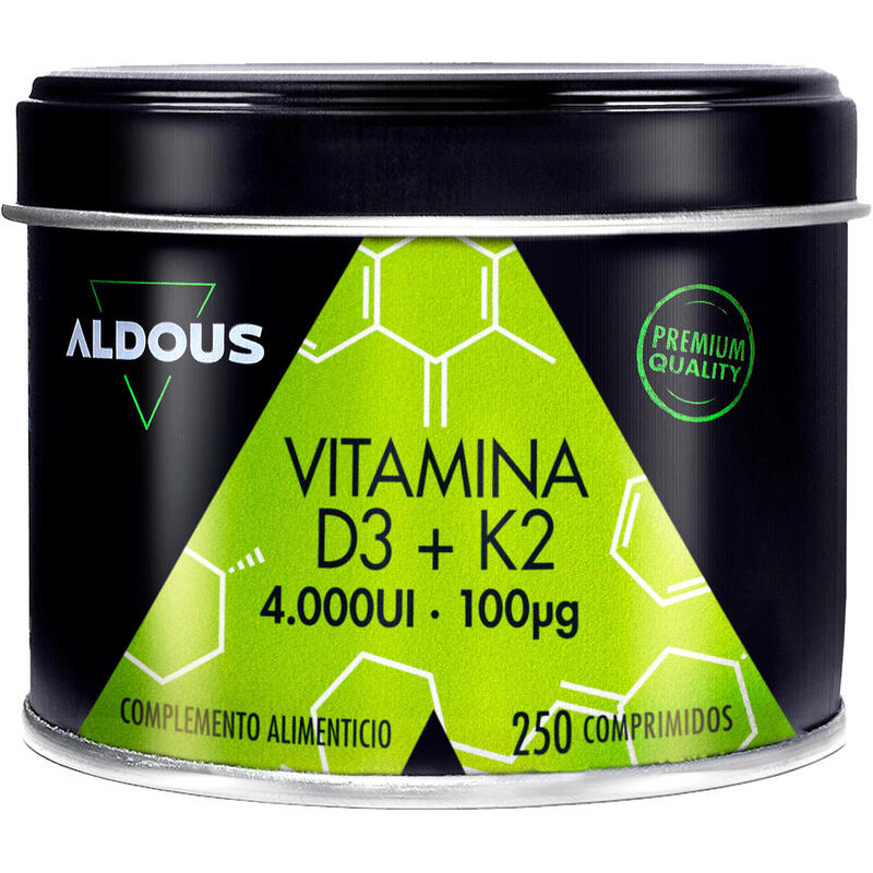 Vitamina D3 4000UI + K2 Aldous | 250 comprimidos