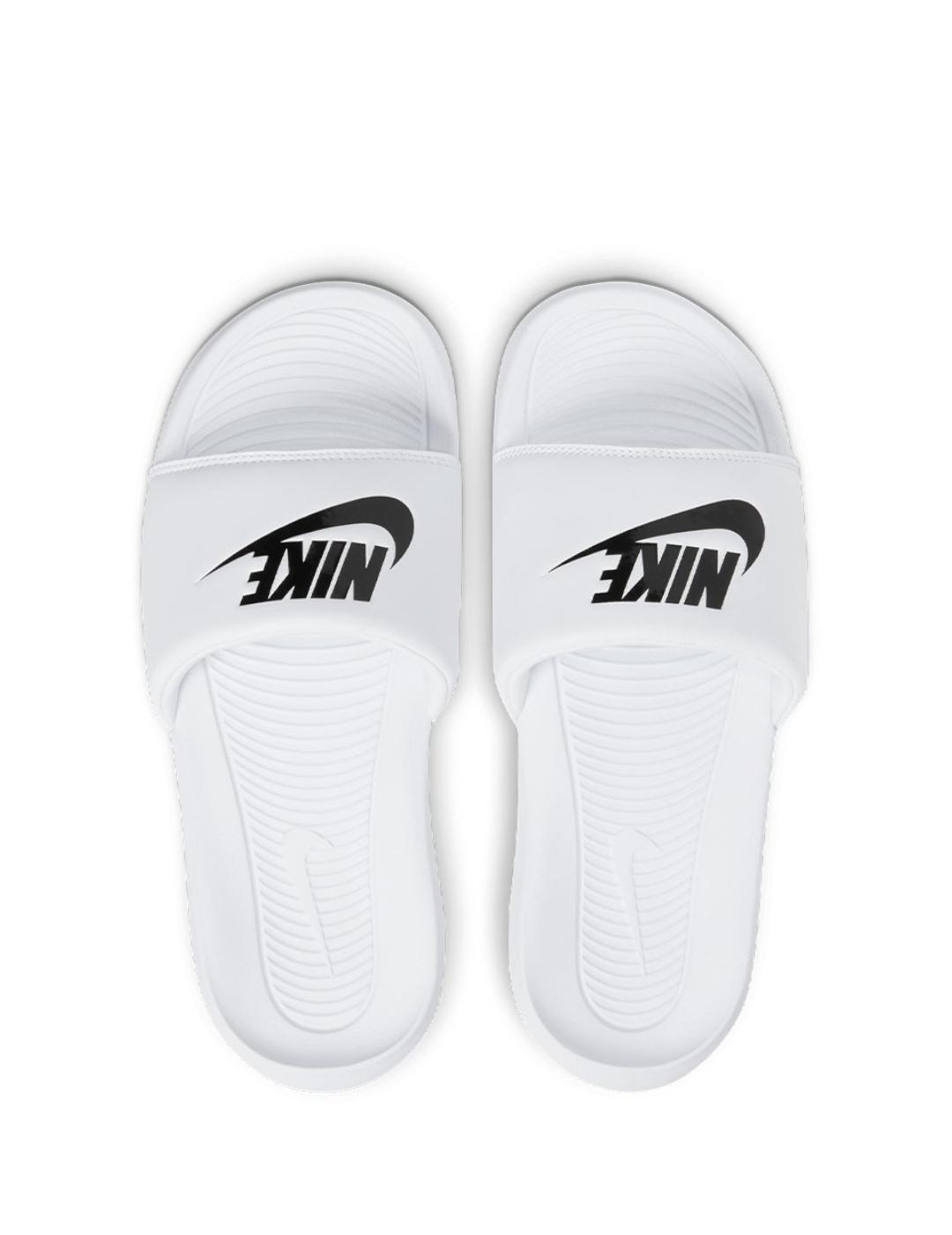 Sandales pour femmes Nike Victori one slide Blanc. 3/5